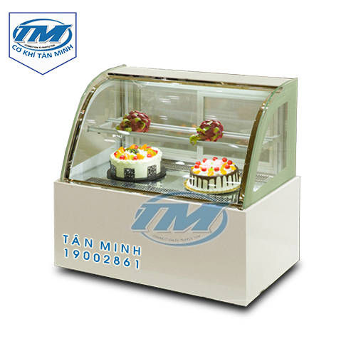 Tủ trưng bày bánh kem kính cong 2 tầng (90cm) (TMTQ-A05)