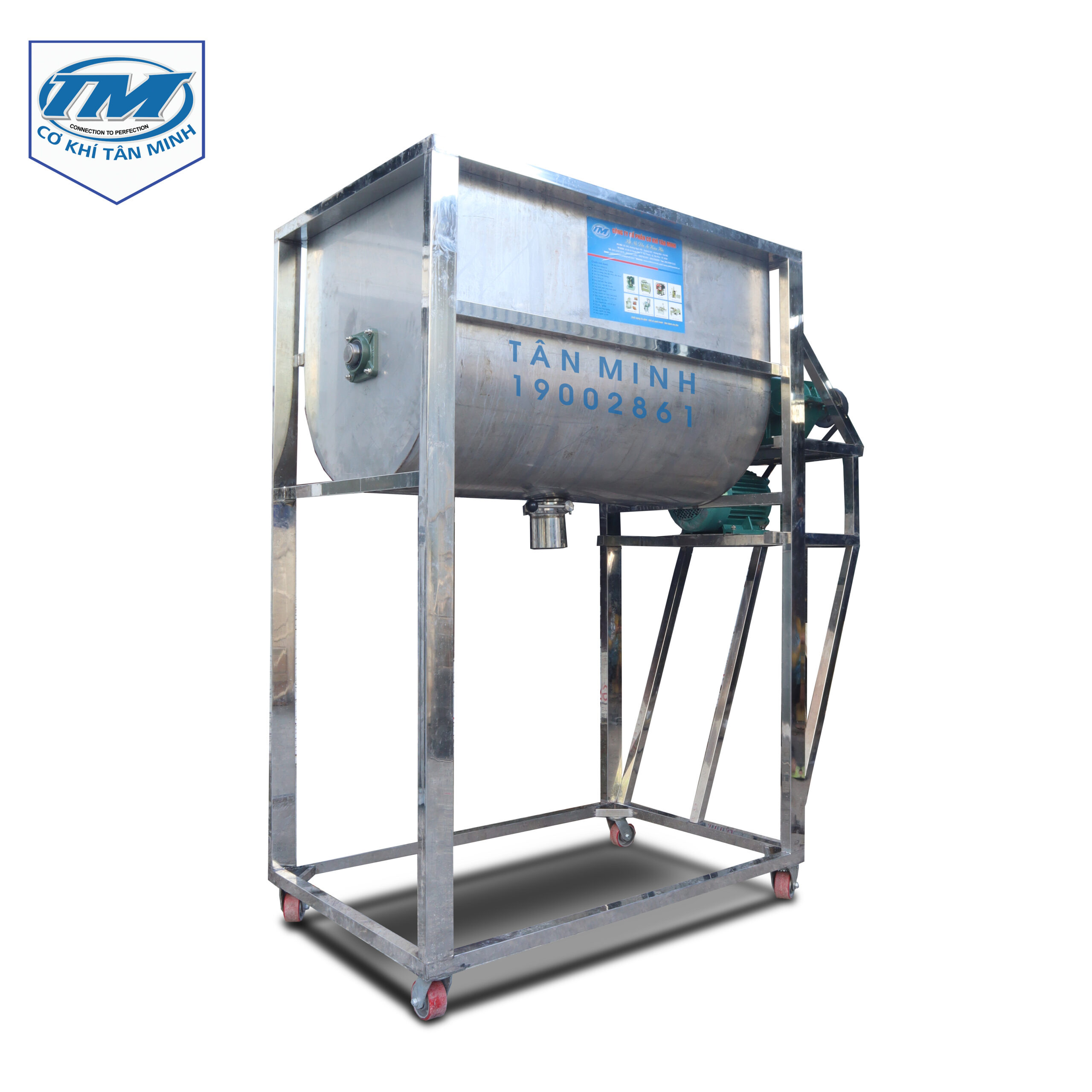 Máy trộn bột TMSX 250-300 Kg/mẻ Inox 304	(TMTP-LA18)