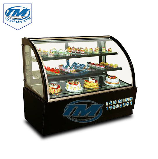 Tủ trưng bày bánh kem kính cong 3 tầng 90cm (TMTQ-A02)