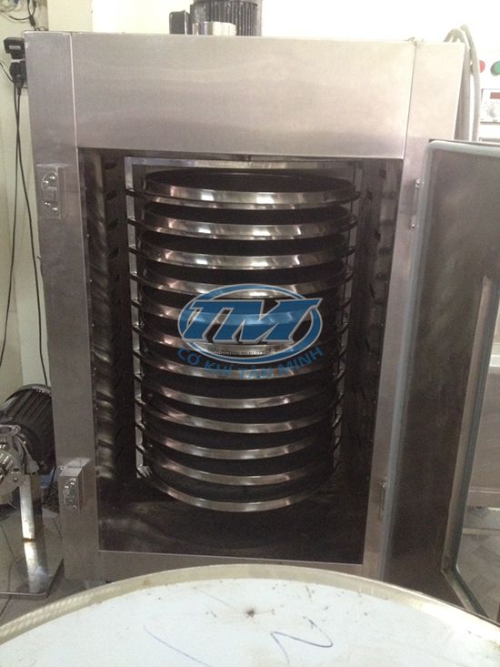 tủ sấy 12 khay- Khay 600 dạng xoay inox 304